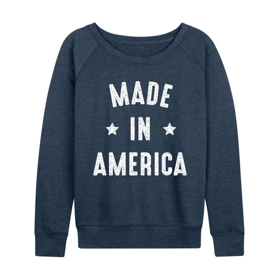 Instant Message - Made in America Lightweight French Terry Wide Neck Long Sleeve Graphic Shirt