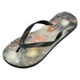 thumbnail image 2 of Unisex Comfort Flip Flops Summer Thong Sandals Non Slip Soles Flip Flop for Beach, Pool, and Daily Wear Colorful Fireworks Painting M, 2 of 8