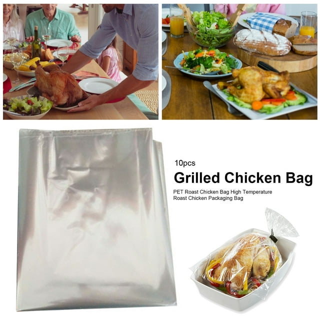 Visland Sac pour Four à Micro-Ondes 10 Pcs, Facile à Utiliser, Résistant à la Chaleur, de Qualité Alimentaire, Sac d'Emballage pour Rôti pour Salle à Manger