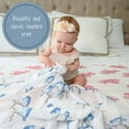 thumbnail image 7 of LollyBanks Blue Bird Swaddle Blanket for baby Girls- 100% Muslin Cotton, 47" x 47", Breathable and Ultra Soft, 1 Pack, 7 of 7