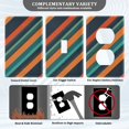 thumbnail image 3 of Yayeee Blank Wall Plate Cover 1-Gang 4.5"x2.7" Home Unused Decorative Outlet, Retro Stripes, 3 of 7