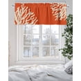 thumbnail image 5 of Rod Pocket Window Valances Classic Ocean Beige Coral on Orange Short Kitchen Curtains Abstract Marine Window Treatment Drapes for Bedroom Bathroom Living Room 42x18In,1 Panel, 5 of 7