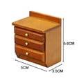 thumbnail image 6 of Ettsollp Bedside Cabinet High Simulation Eco-friendly Exquisite Details DIY Smooth Decorate Birch 1:12 Dollhouse Scene Ornament Mini Bedside Table Micro Landscape Supply, 6 of 8
