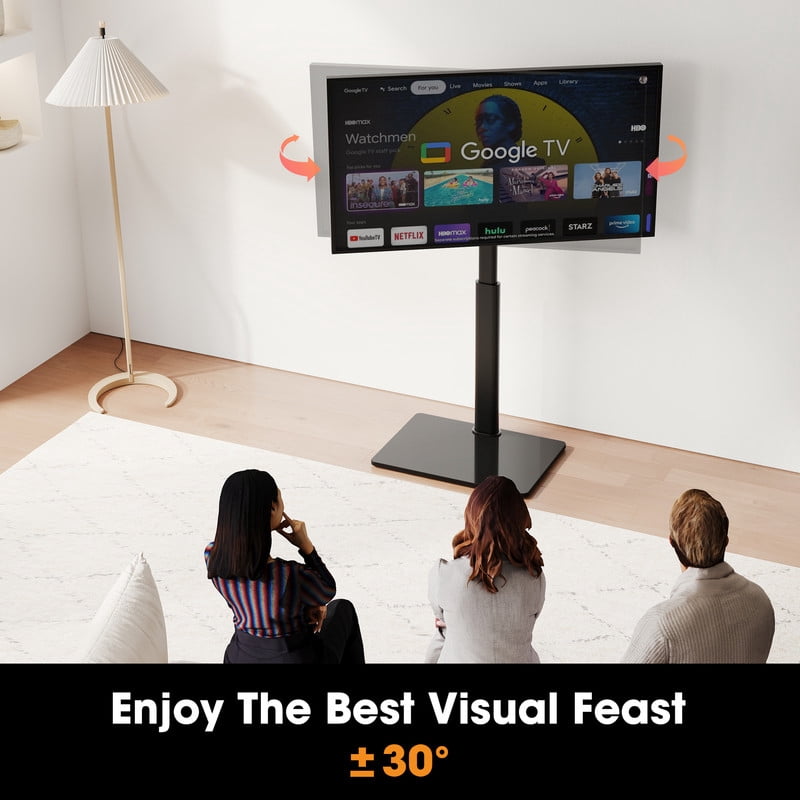 Floor TV Stand for 32-65 inch TVs up to 88lbs with Tilt