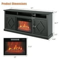 thumbnail image 2 of LED Electric Fireplace, Fireplace TV Stand for 67 Inch TV, Freestanding Fire Place TV Stands with Glass Door Closed Storage, Remote Control, Timer, Adjustable Flame Level for Living Room, 2 of 10