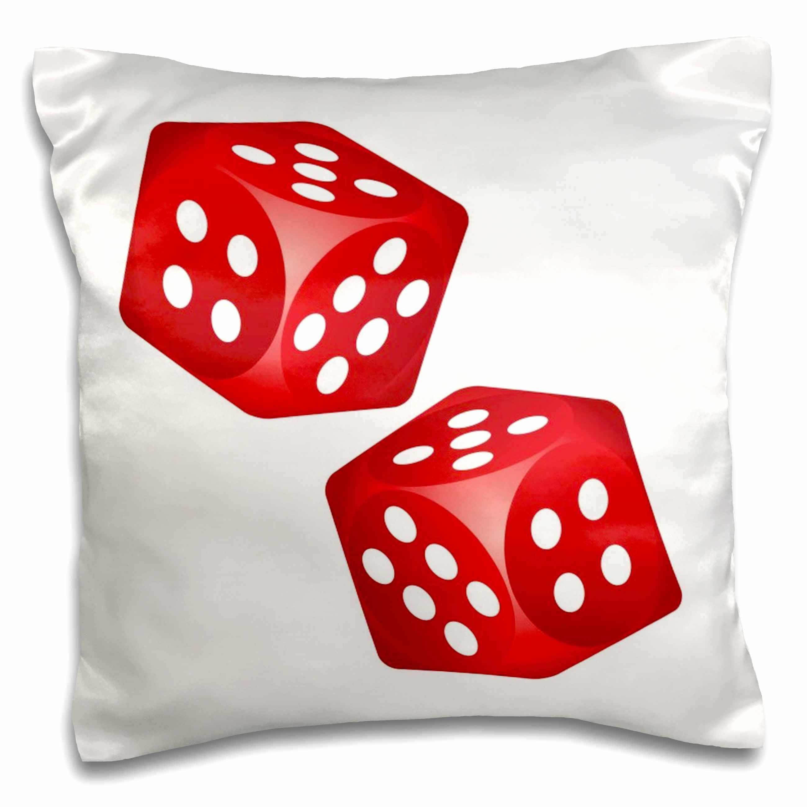 3dRose Roll the Dice, Pillow Case, 16 by 16inch