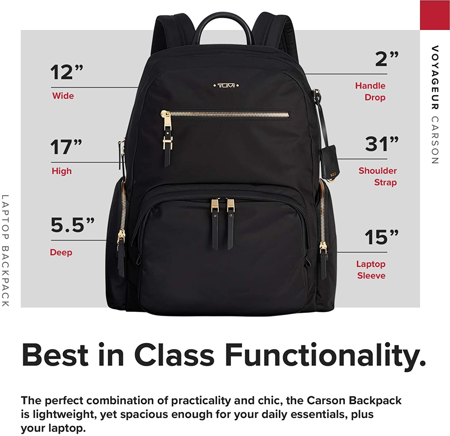 TUMI - Voyageur Carson Laptop Backpack - 15 Inch Computer Bag for Women - image 2 of 6