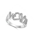thumbnail image 4 of Love Heart White Cubic Zirconia Purity Promise Ring .925 Sterling Silver Band Jewelry Female Size 9, 4 of 4
