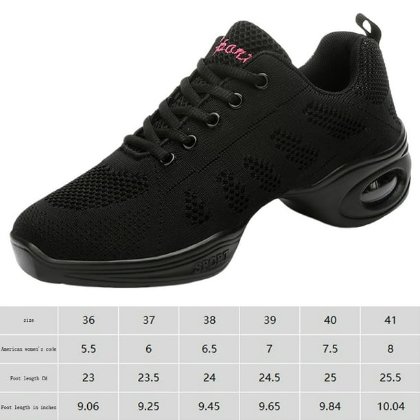 Zapatos Baile Con Cordones Jazz Suela Dividida Atlético para Mujeres