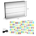 thumbnail image 4 of LED Cinematic Light Decorative Box Sign Interchangeable Multicolor Letters Numbers Symbols- A4 Size Marquee with USB Cable (85 Piece) By Lavish Home, 4 of 7