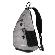 WATERFLY Sling Bag: Unisex Adult Large Size Crossbody Daypack Hiking Daypack- Grey