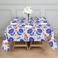 thumbnail image 3 of Pioneer Flower Floral Print Pattern Square Tablecloth, Waterproof Wipeable Spillproof Washable Table Cover for Home Kitchen Party Decor, 42"x42", 3 of 6