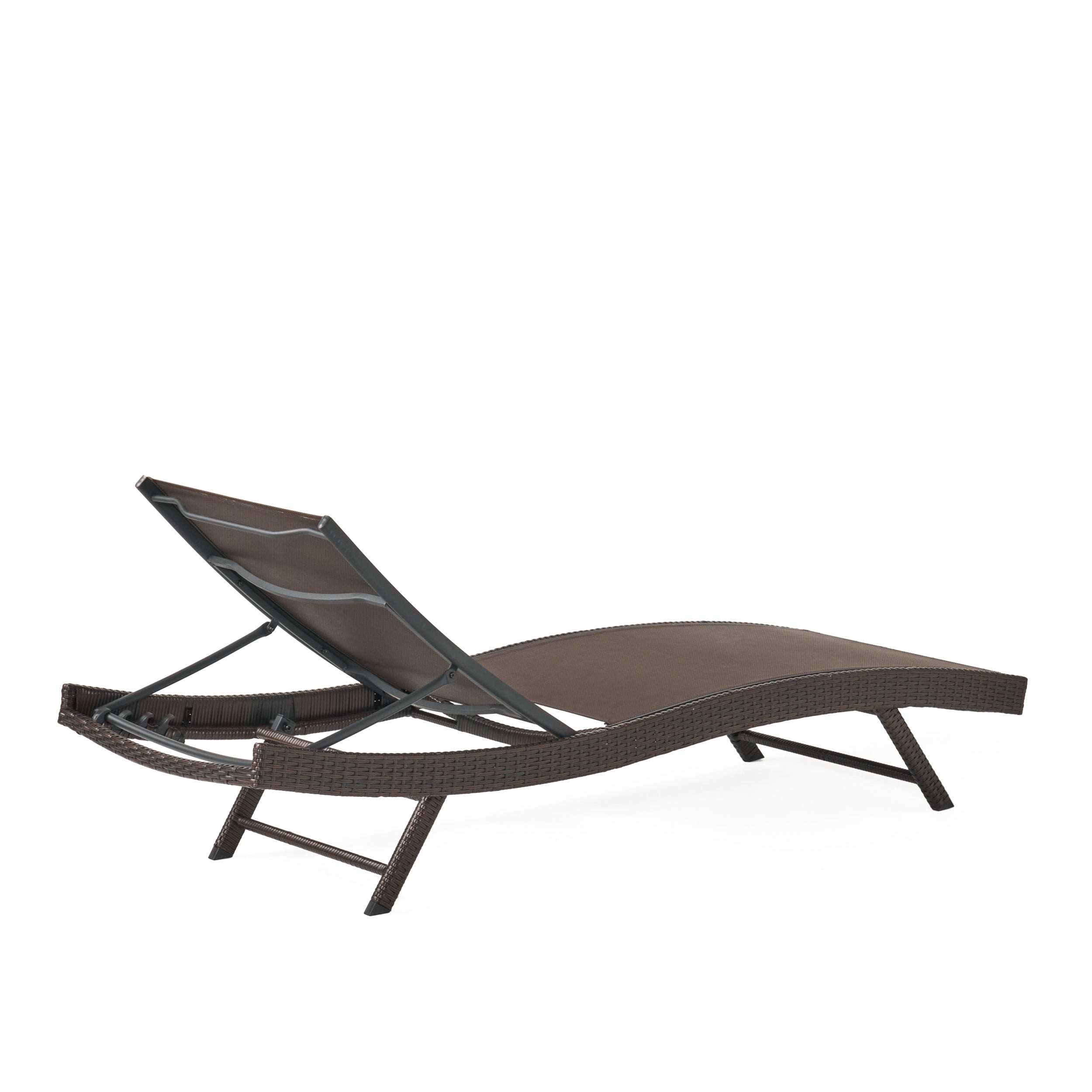 Brown Textilene Chaise Lounge (set of 2)