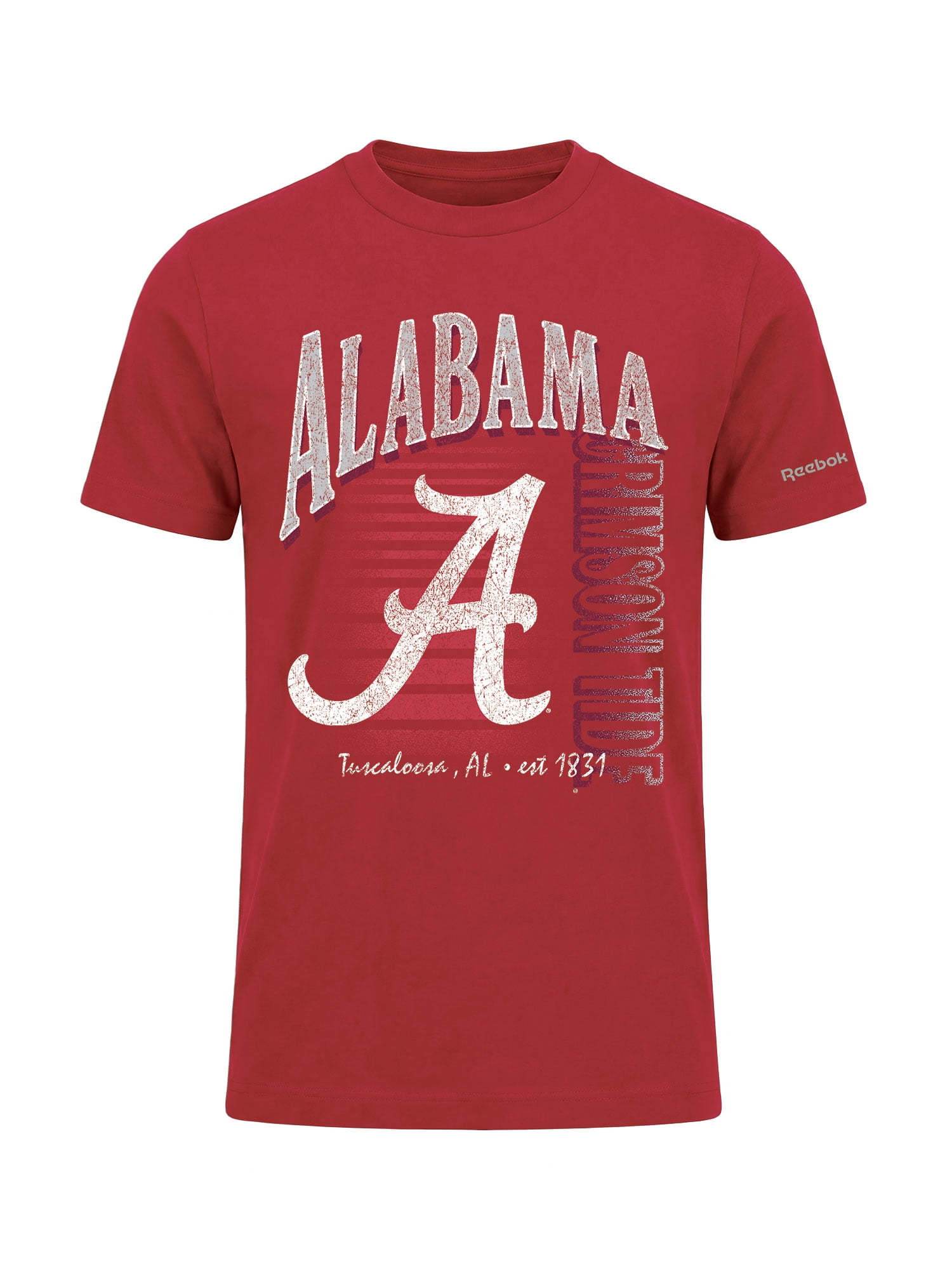 Alabama Crimson Tide Reebok Mens Crew Neck Short Sleeve T-Shirt