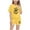 Yellow, variant on EWASWON Kids Girls Clothes on Clea-rance,Summer Sunflower Paw Print T-Shirt Tops and Elastic Shorts Pants Casual Outfits Set,Gray,Size 5 T