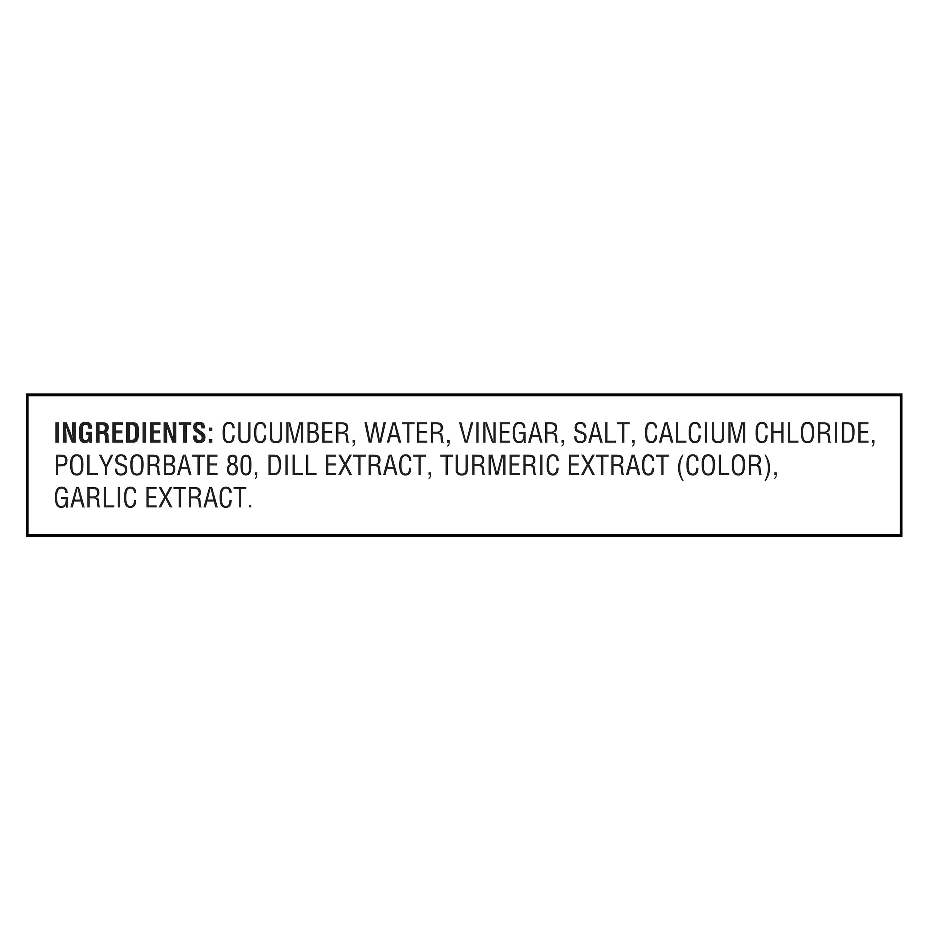 (6 pack) Great Value Kosher Spears Dill Pickle Fresh Pack, 24 fl oz Jar