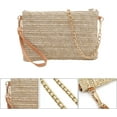 thumbnail image 3 of Women Mini Straw Woven Cross-body Shoulder Bag Chain Strap Evening Beach Clutch Handbag Wristlet, 3 of 6