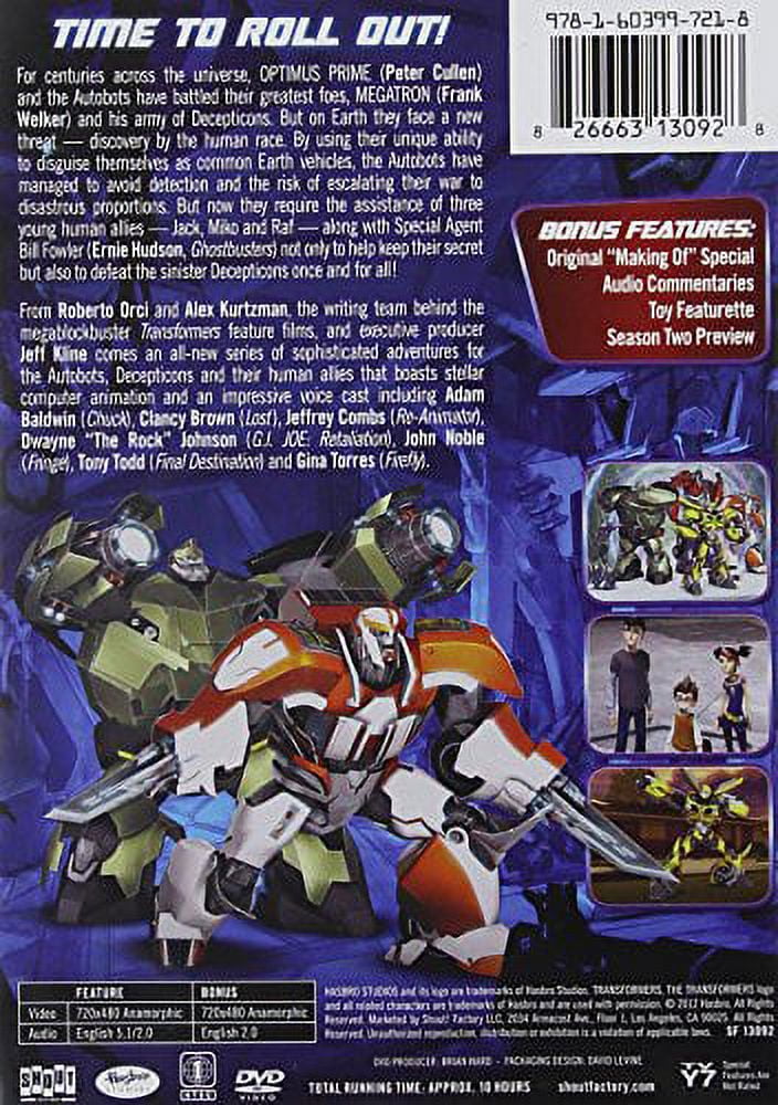 Transformers Prime Temporada 1 Volumen 2 Dos Maestros Dvd