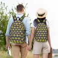 thumbnail image 4 of Disketp Mardi Gras print Canvas Backpack Lightweight Travel Daypack Student Rucksack Laptop Backpack-Medium, 4 of 5