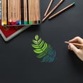 thumbnail image 5 of 12Pcs Large Tropical Leaf Painting Stencil with a Brush 5.9x5.9inch/11.8x11.8inch Reusable Palm Fern Leaf Stencils Plant Theme Art Drawing Templates, 5 of 7