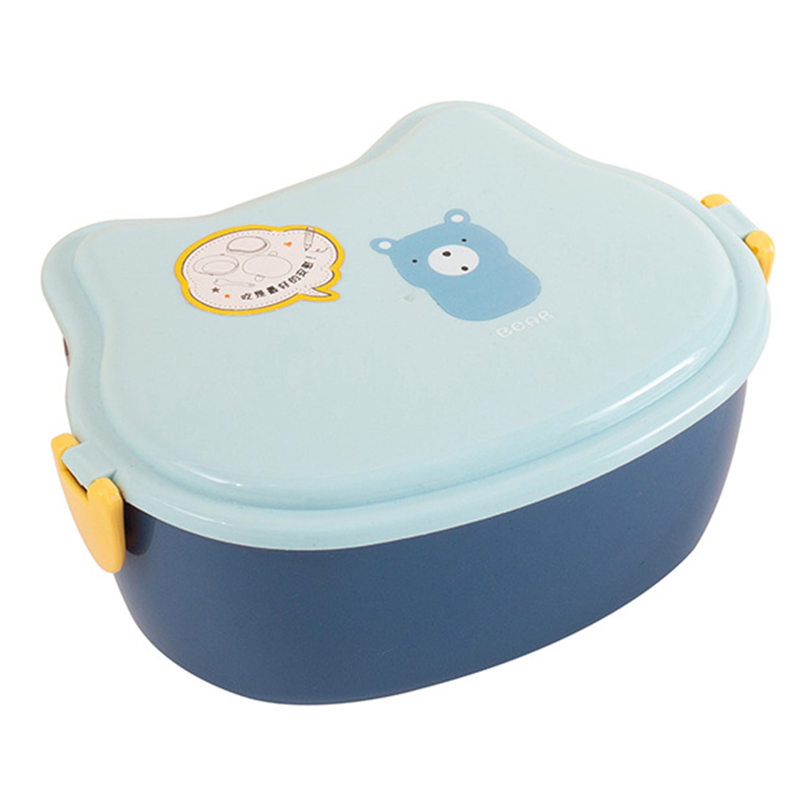 Bento Box Double Layer Compartment Good Sealing Microwavable Children ...