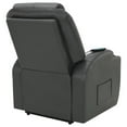thumbnail image 3 of Pemberly Row Faux Leather Power Lift Recliner Chair with Massage Charcoal Gray, 3 of 17