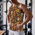 thumbnail image 6 of Haiem Sunflowers Mushrooms Men Workout Tank Top Gym Bodybuilding Sleeveless Muscle T Shirts Athletic Tank Breathable Workout Shirt-3X-Large, 6 of 8
