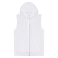 thumbnail image 4 of vastwit Men's Athletic Hoodies Zip Up Gym T-Shirt Bodybuilding Sleeveless Muscles Tees Workout Hooded White 3XL, 4 of 8