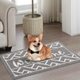 thumbnail image 5 of Doormat, Yamaziot 32"x47" Welcome Mat Door Rug for Indoor Outdoor, Non Slip Entrance Porch Door Mats, Absorbent Floor Mat Gray Carpet, 5 of 7