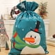 thumbnail image 1 of Xihbxyly Bolsa de Regalo Navideña con Estampado de Muñeco de Nieve, Suave Felpa, Resistente y Duradera, Ideal para Decoración Navideña o Almacenamiento, Cierre de Cuerda de Algodón Rojo, Tamaño Grand, 1 of 3