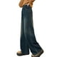 thumbnail image 2 of Cowsor Girls Baggy Jeans Distressed Denim Pants Elastic Waist Wide Leg Jeans for Girls Kids Loose, 2 of 7