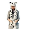 thumbnail image 3 of Gymnture winter Multifunctional Cartoon Animal Dalmation Dog Plush Warm Hat by Generic, 3 of 4