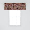 thumbnail image 2 of Forest Themed Window Valance, Grunge Design Bicolored Leaves and Berries Silhouettes Print, Curtain Valance for Kitchen Bedroom with Rod Pocket, 54" X 18", Dark Pink and Charcoal Grey, by Ambesonne, 2 of 2
