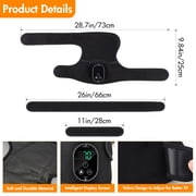Baokaler Heated Knee Massager, Vibration Knee Heating Pad, 3 in 1 Cordless Shoulder & Elbow Brace with 6 Heat Level 3 Vibration for Joint Stress, Perfect Gifts for Family Friends