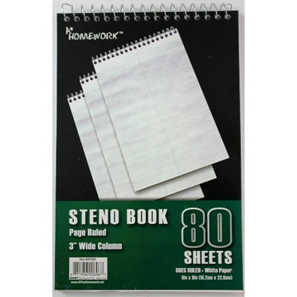 Steno Notebook 6" x 9" 80 sheets(Pack of 48 )