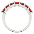 thumbnail image 5 of 2.03 ct Brilliant Princess Cut Natural Garnet 18K White Gold Eternity Band SZ 5.75, 5 of 6