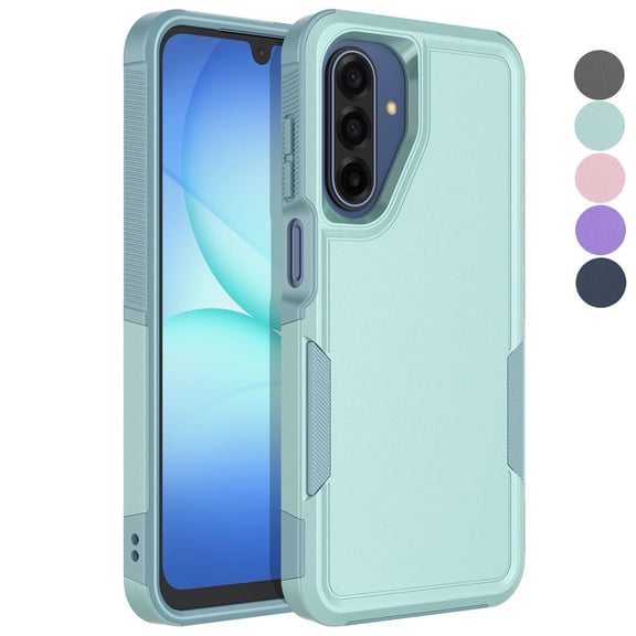 eBizWare For Samsung Galaxy A17 5G Case, Heavy Duty Rugged Shockproof Cover [Military Grade Protection] Dual Layer Cell Phone Case for Samsung Galaxy A17 5G - Mint Green
