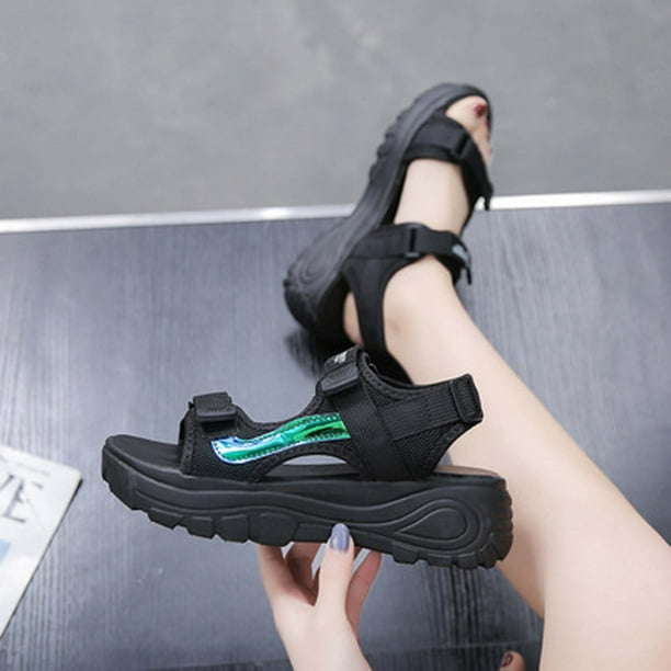CEHVOM Women's Summer Fashion Platform Heel Open Toe Shoes Sports