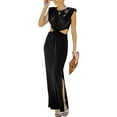 thumbnail image 2 of Sexy Women Cut out Bodycon Maxi Dress Slit Split Sleeveless Vneck Long Dresses Formal Elegant Party Club Dress Summer, 2 of 6
