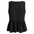 thumbnail image 4 of Chaleco de Verano con Lazo Frontal para Mujer, Sin Mangas, Elegante, para Trabajo de Negocios Negro XL, 4 of 6