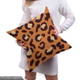 thumbnail image 5 of Ambesonne Cat Design Fabric by the Yard Upholstery, Leopard Skin Ornament, 3 Yards, Pale Vermilion and Brown, 5 of 5
