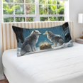 thumbnail image 5 of Coolnut Wolves in Winter Snow Plush Pillow Case, Zippered Bed Pillow Pillowcases, Super Soft and Cozy Pillowcase Covers for Sleep Decor Giftsation - Queen Size 20x30in, 5 of 7