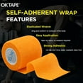 thumbnail image 5 of 12 Rolls Self Adhesive Bandage Wrap, Elastic Athletic Tape, Self Stick Bandage Tape, Vet Wrap, Medical Wrap for Wrist, Feet, 2" x 5 Yards Spring 2 Inch, 5 of 5