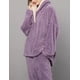 thumbnail image 3 of Conjunto de pijamas esponjosos para mujer, jersey de forro polar, pantalones, ropa de dormir de felpa suelta, 3 of 7