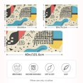thumbnail image 2 of Yayeee Pillowcase Standard Size Set of 2 Satin Wrinkle Resistant Pillow Case, Blue Retro Print, 2 of 7