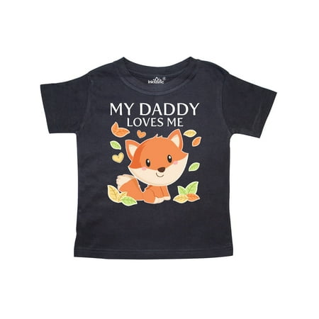 

Inktastic My Daddy Loves Me- little fox Gift Toddler Boy or Toddler Girl T-Shirt