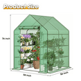 thumbnail image 5 of Grezone Tunnel Greenhouse Garden Green House with Roll-Up Zipper Doors, Portable, Clear PVC Cover, 5 of 7