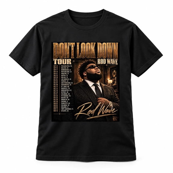 Rod Wave “Don't Look Down” Tour 2026 Concert T-Shirt For Fan
