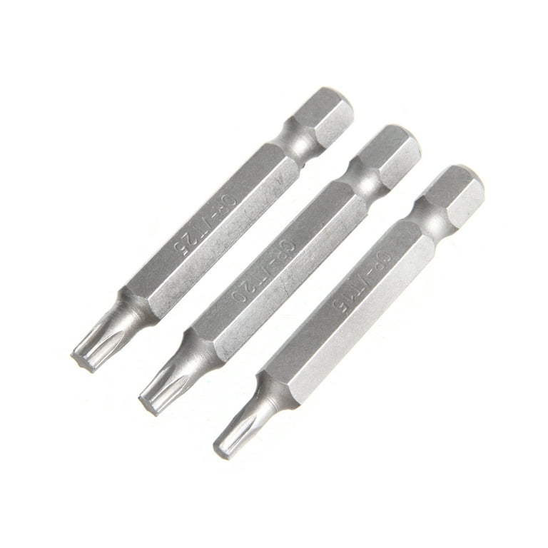 Hyper Tough 3 Pack 2-inch Star Drive Screwdriver Bits Set, Steel
