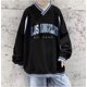 thumbnail image 3 of Sudadera Casual Holgada Con Letras Bordadas De Moda, 3 of 8